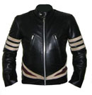 new x men style black soft aniline leather jacket