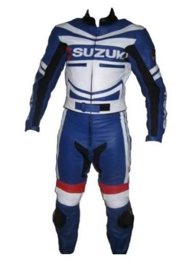 Biker Suzuki Motorcycle Racing Leather Suit