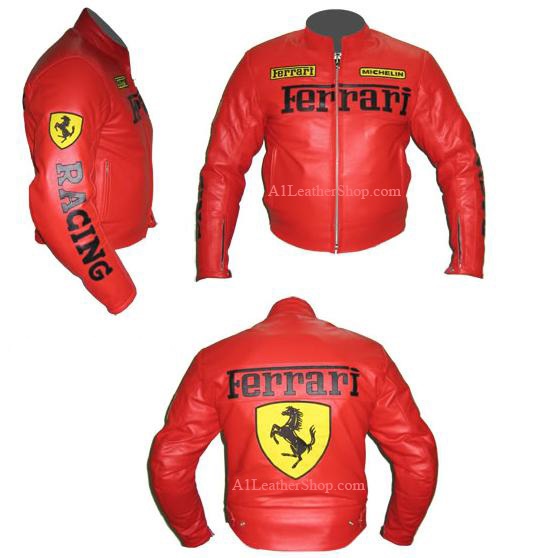 Ferrari Motorbike Racing leather Jacket