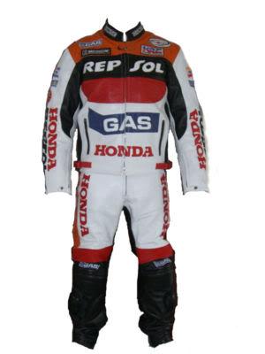 Honda REPSOL Gas Motorcycle Racing Leather Suit