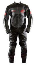 Honda Black Color Motorcycle Racing Leather Suit