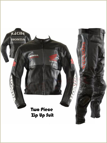 Honda racing motorcycle leather suit