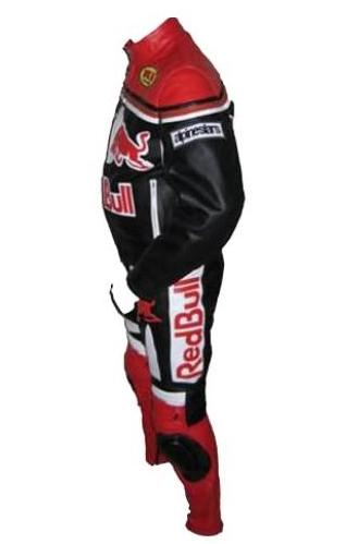 Red Bull Motorbike Cow Hide Leather suit