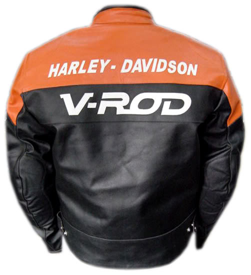 V-ROD Beautiful Color Motorbike Leather Jacket