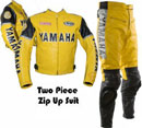 YAMAHA YELLOW COLOR MOTORCYCLE  LEATHER SUIT