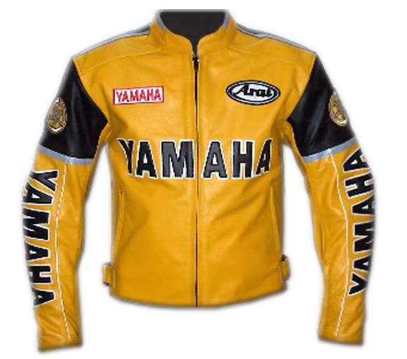 Yamaha Rder Yellow Color Motorcycle Leather Jacket