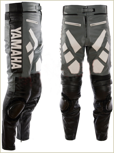 Yamaha Grey and Black Motorcycle Leather Pant