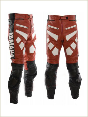 Yamaha Red and Black Biker Leather Pant