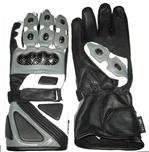 Grey Color Motorcycle Leather Gloves