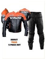 Harley Davidson V ROD Racing Leather Suit Orange Black Color