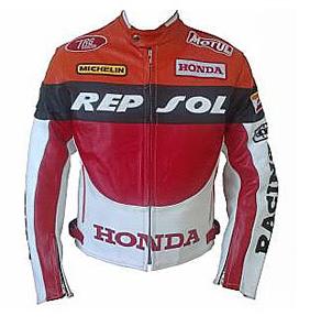 Men Honda Racing REPSOL Motorcycle Leather Jacket
