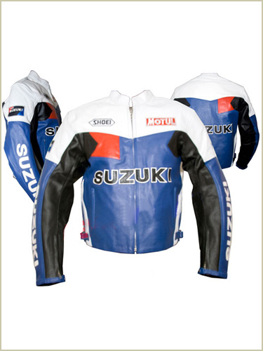 Motul Suzuki Motorcycle Racing Leather Jacket