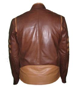 x-men style brown soft leather jacket